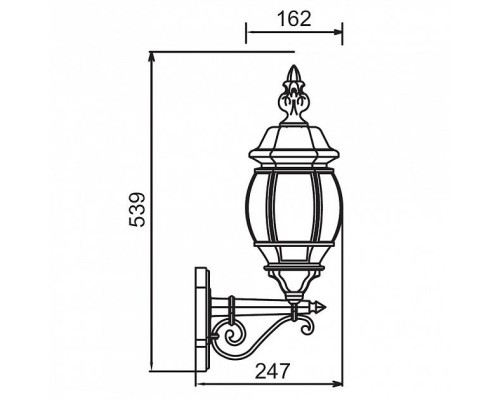 Настенный фонарь уличный  83401S Gb Oasis Light