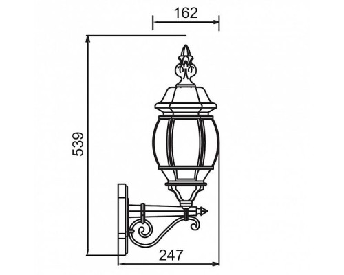 Настенный фонарь уличный  83401S W Oasis Light