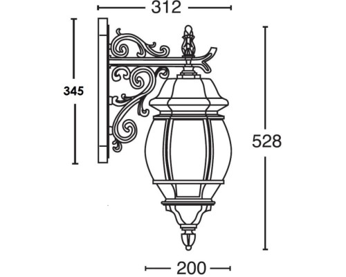 Настенный фонарь уличный AMERICA L 83402L/06 W Oasis Light