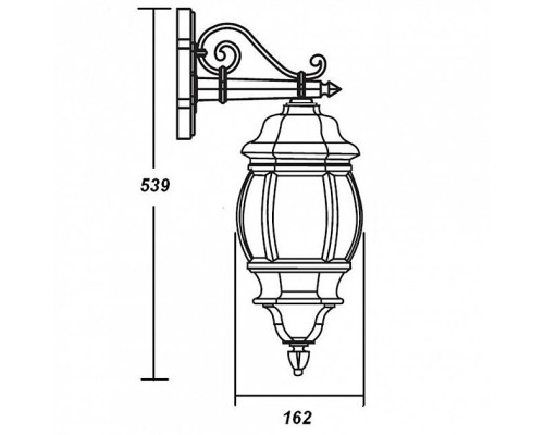 Настенный фонарь уличный  83402S Bl Oasis Light