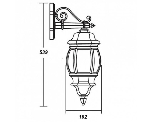 Настенный фонарь уличный  83402S W Oasis Light