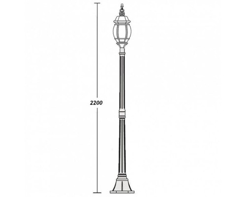 Наземный фонарь  83408L W Oasis Light