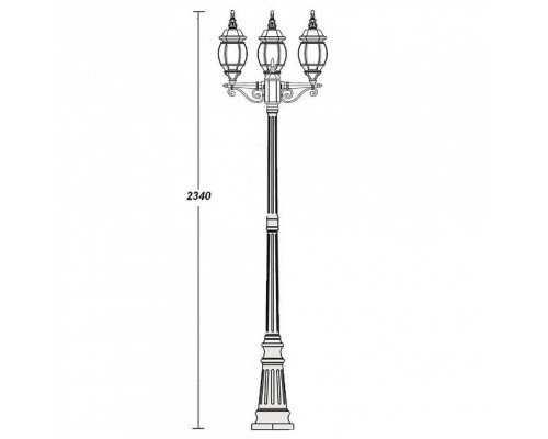 Наземный фонарь  83408SB W Oasis Light