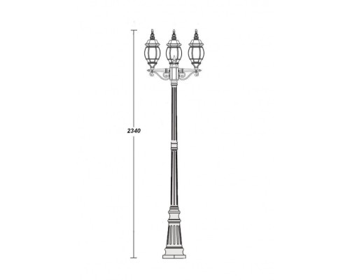 Наземный фонарь  83409SB W Oasis Light