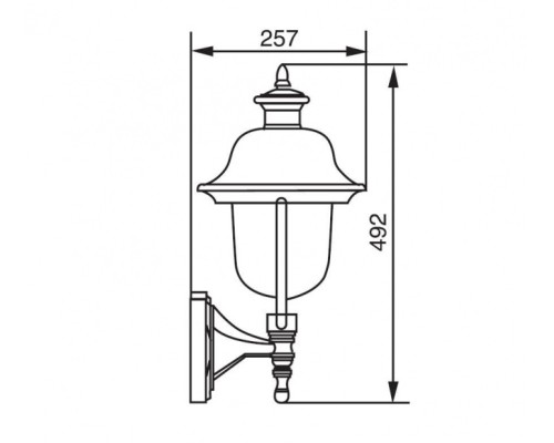 Настенный фонарь уличный  84301c Bl Oasis Light