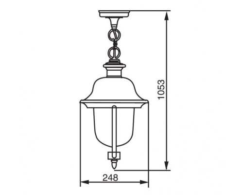 Уличный светильник подвесной  84305c Bl Oasis Light
