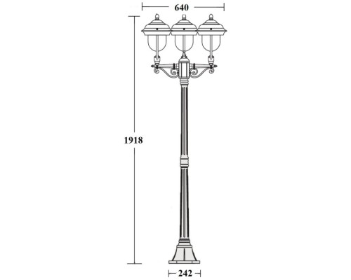 Наземный фонарь MADRID 84308B Bl Oasis Light