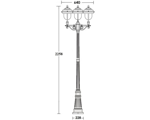 Наземный фонарь MADRID 84309B Bl Oasis Light