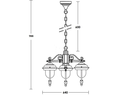 Уличный светильник подвесной MADRID 84370/3 Bl Oasis Light