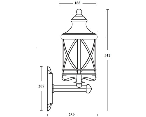Настенный фонарь уличный LUCERNA 84801 Gb Oasis Light