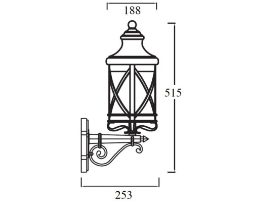 Настенный фонарь уличный LUCERNA 84801/02 Bl Oasis Light