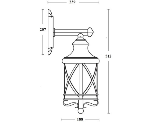 Настенный фонарь уличный LUCERNA 84802 Gb Oasis Light