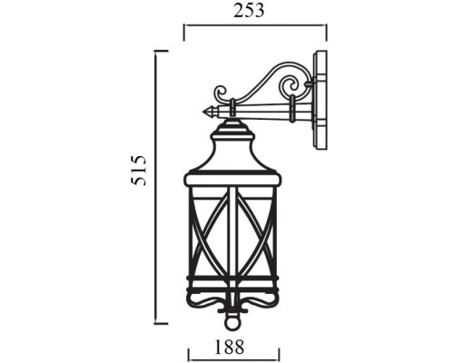 Настенный фонарь уличный LUCERNA 84802/02 Bl Oasis Light