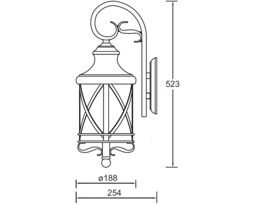 Настенный фонарь уличный LUCERNA 84802/18 Bl Oasis Light