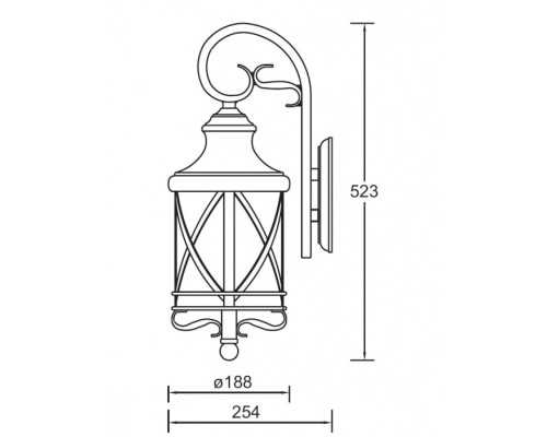 Настенный фонарь уличный  84802/18 Gb Oasis Light