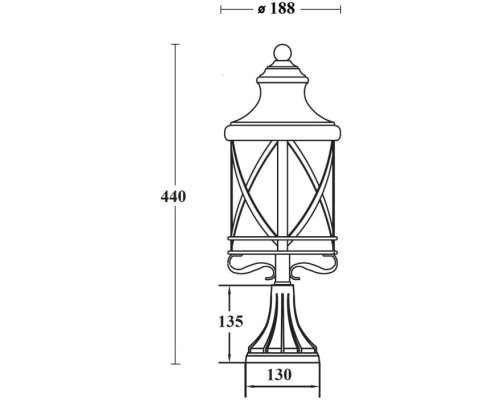 Наземный фонарь LUCERNA 84804 Bl Oasis Light