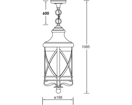 Уличный светильник подвесной LUCERNA 84805 Bl Oasis Light