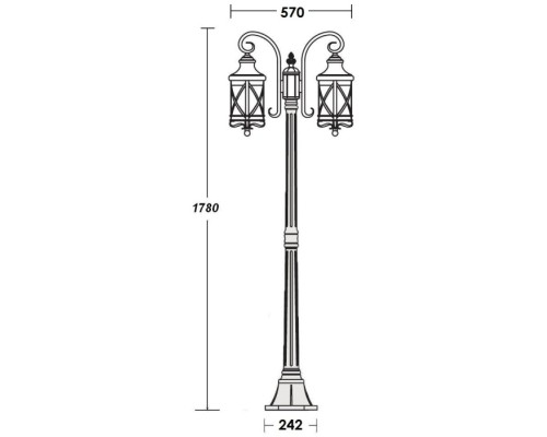 Наземный фонарь LUCERNA 84808A/18 Gb Oasis Light