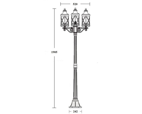 Наземный фонарь LUCERNA 84808B/02 Bl Oasis Light