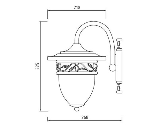 Настенный фонарь уличный  87202L Gb Oasis Light