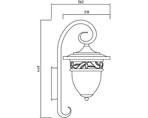 Настенный фонарь уличный KRAKOV 1 L 87202L/18L Gb Oasis Light