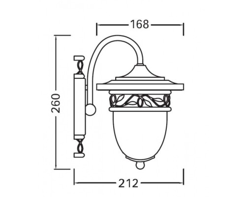 Настенный фонарь уличный  87202S Gb Oasis Light