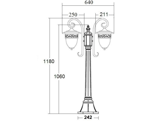 Наземный фонарь KRAKOV 1 L 87207LA/18L Gb Oasis Light