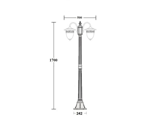 Наземный фонарь KRAKOV 1 L 87208LA/18 Gb Oasis Light