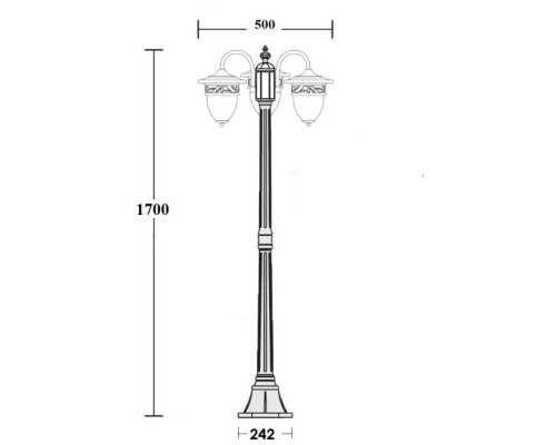 Наземный фонарь KRAKOV 1 L 87208LB/18 Gb Oasis Light