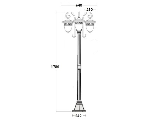 Наземный фонарь KRAKOV 1 L 87208LB/18L Gb Oasis Light