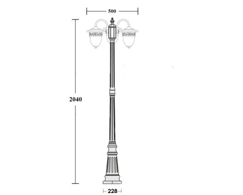 Наземный фонарь KRAKOV 1 L 87209LB/18 Gb Oasis Light