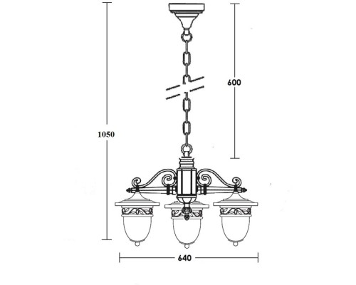 Уличный светильник подвесной KRAKOV 1 L 87270L/3/02 Gb Oasis Light