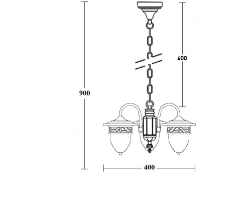 Уличный светильник подвесной KRAKOV 1 S 87270S/3 Gb Oasis Light