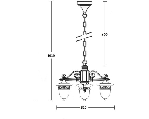 Уличный светильник подвесной KRAKOV 1 S 87270S/3/02 Gb Oasis Light