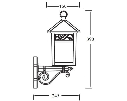 Настенный фонарь уличный KRAKOV 2 87301A/02 Gb Oasis Light