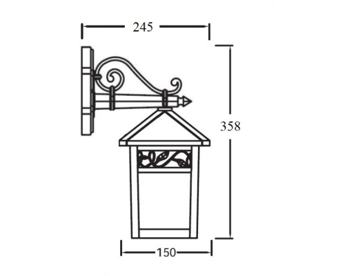 Настенный фонарь уличный KRAKOV 2 87302A/02 Gb Oasis Light