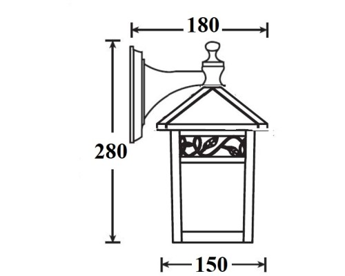 Настенный фонарь уличный KRAKOV 2 87302A/04s Gb Oasis Light