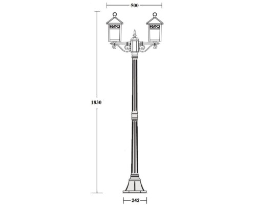 Наземный фонарь KRAKOV 2 87308A Gb Oasis Light