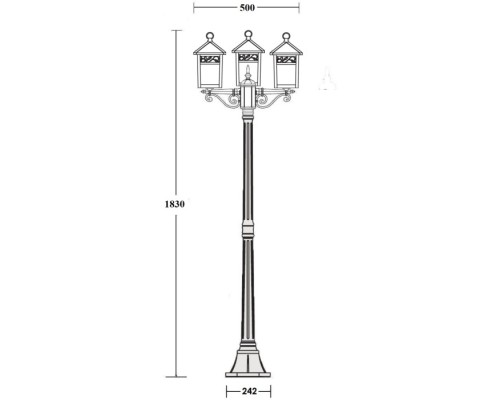 Наземный фонарь KRAKOV 2 87308B Gb Oasis Light