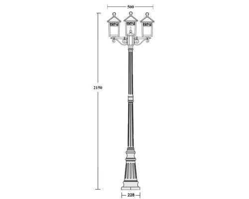 Наземный фонарь KRAKOV 2 87309B Gb Oasis Light