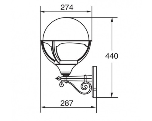 Настенный фонарь уличный  88101 Bl Oasis Light