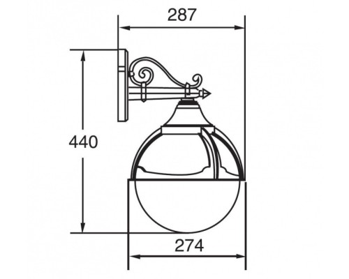 Настенный фонарь уличный  88102 Bl Oasis Light