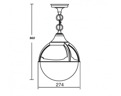 Уличный светильник подвесной  88105 Bl Oasis Light