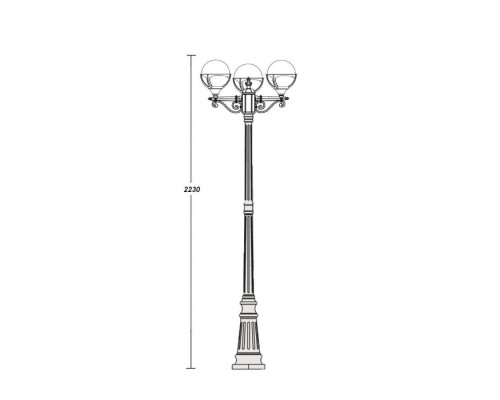 Наземный фонарь  88109B Bl Oasis Light