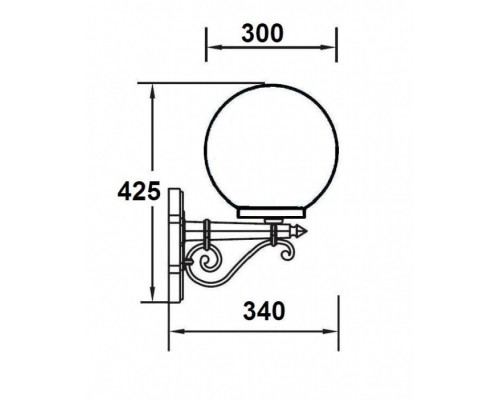 Настенный фонарь уличный  88201L Bl Oasis Light