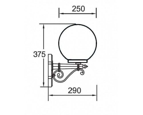 Настенный фонарь уличный  88201S Bl Oasis Light