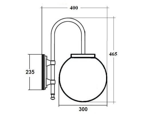 Настенный фонарь уличный GLOBO L 88202L/10A Bl Oasis Light