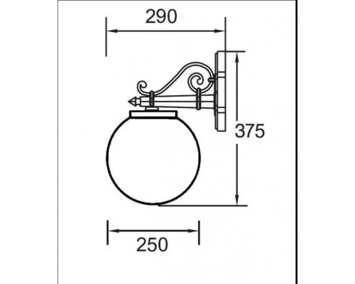 Настенный фонарь уличный  88202S Bl Oasis Light