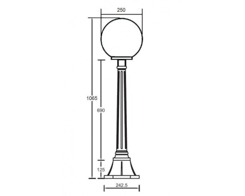 Наземный фонарь  88207S Bl Oasis Light
