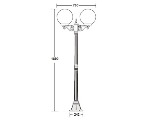Наземный фонарь GLOBO L 88208LA Bl Oasis Light